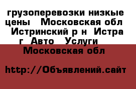 грузоперевозки низкые цены - Московская обл., Истринский р-н, Истра г. Авто » Услуги   . Московская обл.